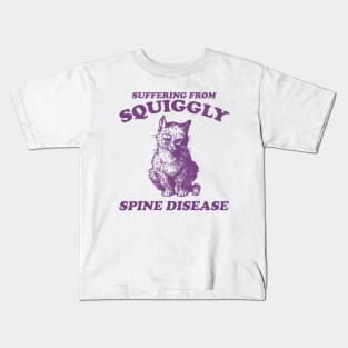 Scoliosis spine pain "squiggly spine disease" funny representation chronic illness disability rep Kids T-Shirt